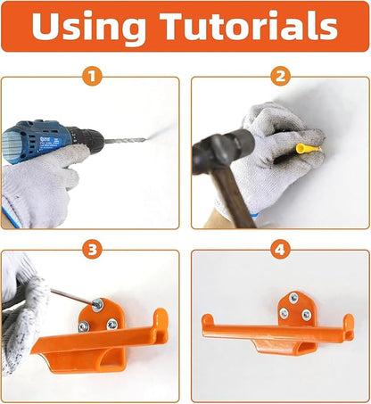 Backpack Leaf Blower Hanger with Tube Hook, 3 Pack Backpack Sprayer Wall Mount, Heavy Duty Chainsaw Wall Mount Stand Accessories Garage Organization Storage