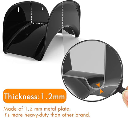 Gardzen Heavy Duty Hose Hanger Wall Mount, Hose Holder, Hook, Rack, Support for Outside, Black