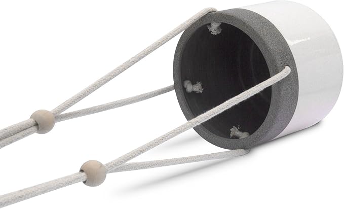 23 Bees Ceramic Hanging Planter, White Gray Succulent Pots, Round Plant Holder Container, Cactus Pot with Cotton Rope Hanger, Indoor Outdoor Decor, (1 Pack x White)
