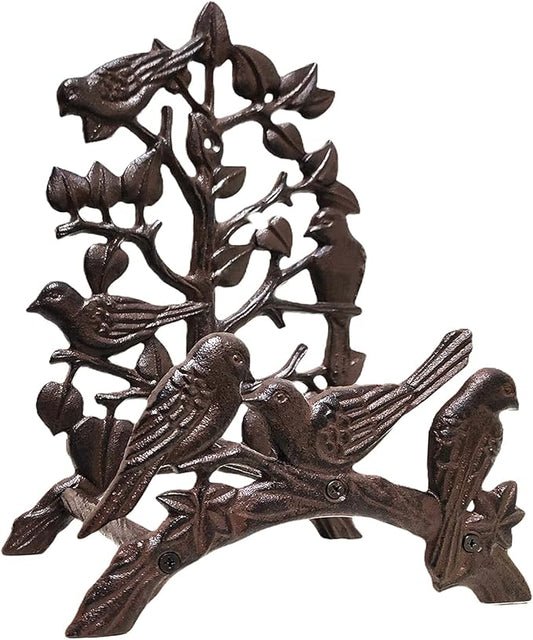 Garden Hose Holder Cast Iron Heavy Duty Water Hose Hanger, Outside Wall Mount Hose Hanger (Hose holder - Hummingbird)