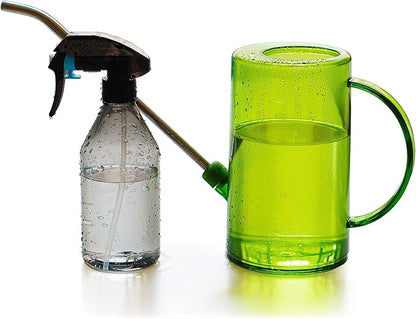 Watering Can Indoor, Small Watering Cans for House Plants, Succulents and Flowers, Long Spout, 1 Liter, with Bonus Plant Mister Spray Bottle