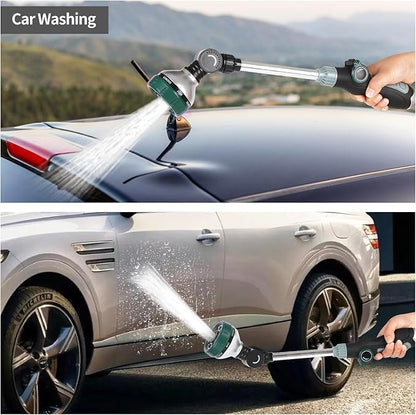 Watering Wand for Garden Hose, 17.5 Inch, 8 Spray Patterns, Garden Hose Nozzle with Thumb Flow Control, Adjustable Water Sprayer with Pivoting Head, Ideal for Hanging Baskets and Shrubs