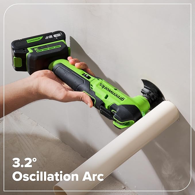 GREENWORKS 24V (5-TOOL) Combo (Drill + Impact Driver + Circular Saw + Multi-Tool + Flashlight), 4.0Ah + 2.0Ah (24,000mAh Power Bank) Batteries, (2) Cables, 65W Rapid Charger