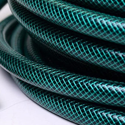PVC Garden Hose 1/2 Inch, Flexible Water Hose with Male and Female Fittings, No Leaking, Heavy Duty, for Household, Outdoors, Lawns, Patio (50 FT, Green, Plastic Fittings)