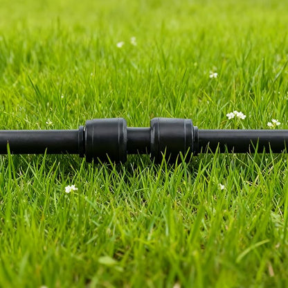 112 Pack 1/4 Inch Straight Union Quick Connect Coupling, Leak-Proof Irrigation Fitting for 1/4" Tubing, Easy Install for Garden, Farm, Sprinkler Systems