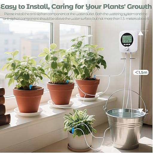 Dual Pump Automatic Plant Waterer Indoor, Self Watering System for 30 Potted Plants, Vacation Plant Watering Devices, Automatic Watering System with Digital Programmable Water Timer
