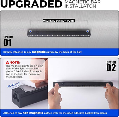 Barrina 1ft Grow Lights for Indoor Plants Full Spectrum, LED Grow Lamp with Black Cover, T5 Grow Light Strip, Under Cabinet Grow Light with Switch Cord, Plug and Play, Linkable, Pinkish White, 4 Packs