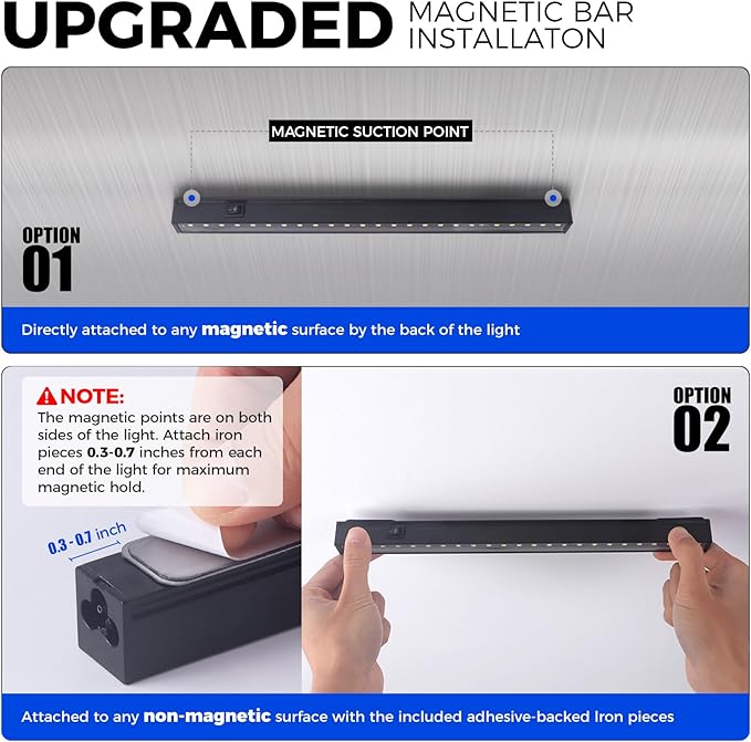 Barrina T5 Grow Lights for Indoor Plants, Full Spectrum Grow Light, 1ft LED Plant Light, Black Cover LED Grow Light Strips, 3 Mounting Modes, Magnetic Installation, Plug and Play, 5000K, 4 Packs