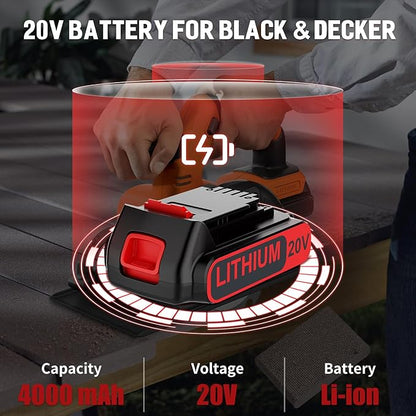 3500mAh LBXR20 Battery for Black and Decker 20V Battery Replacement 20Volt Max Lithium-ion LB20 LBXR20 LBXR2020 20V Lithium-ion Weed Eater Trimmer Cordless Tool Battery 2Pack Just for Black and Decker