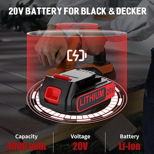 3500mAh LBXR20 Battery for Black and Decker 20V Battery Replacement 20Volt Max Lithium-ion LB20 LBXR20 LBXR2020 20V Lithium-ion Weed Eater Trimmer Cordless Tool Battery 2Pack Just for Black and Decker