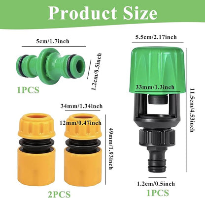 Kitchen Faucet to Garden Hose Adapter, 1/2 Inch Garden Hose Repair Kit, Faucet Quick Adapter Connector, Universal Faucet to Hose Adapter, ABS Water Hose Quick Connect Fittings (4 Pack)