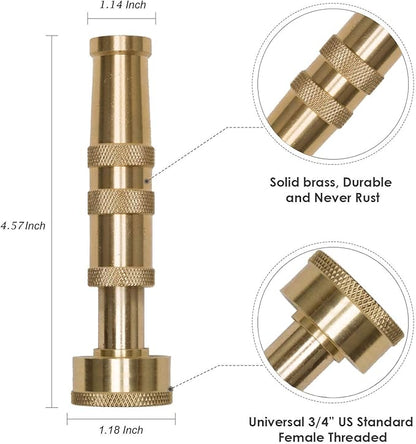 BEAULIFE 304 Stainless Steel Metal Garden Hose 50 Feet with Brass Garden Hose Nozzle Flexible, Portable & Lightweight Kink Free Garden Water Outdoor Hose