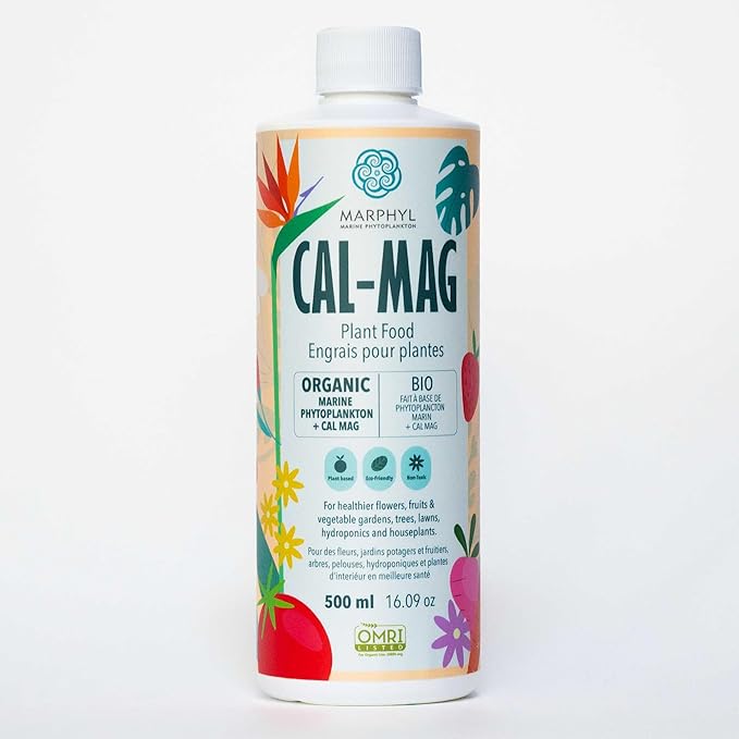 MARPHYL Organic CALMAG Liquid Fertilizer, Calcium + Magnesium, Corrects Common Plant Deficiencies, for Garden, Flowers, Vegetables, Succulents, Bamboo, Hydroponics 16.9 oz