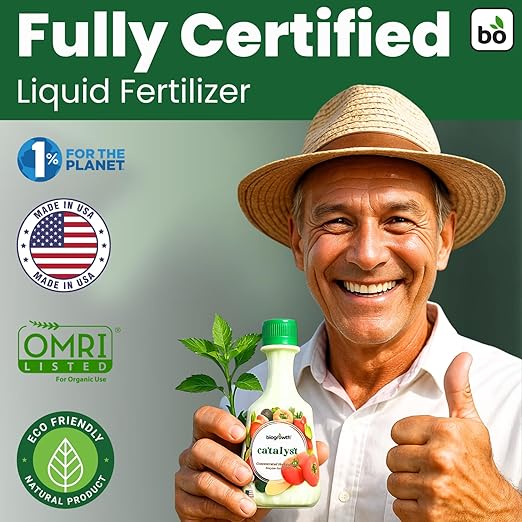 Concentrated Liquid Enzyme-Based Organic Fertilizer(8.45oz) Organic Plant Food & Gardening Fertilizer-Enhances Root Development Ideal for Indoor & Outdoor Plants & Vegetables(1-0-1)