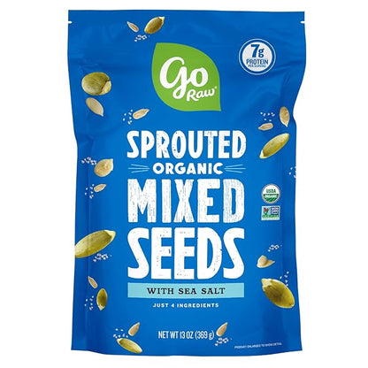 Go Raw Organic Sprouted Mixed Seeds, 13 oz, Unsalted, Keto, Kosher, Superfood