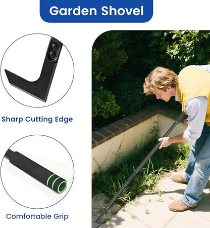Crack Weeder Tool Long Handle Manual Weeders Crevice Weeding Tool L Shaped Multiple Sharp Blades Efficient Weeding for Narrow Spaces Driveways Sidewalks Paving Stone Gaps