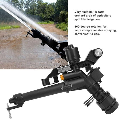 Garden Sprinkler, 360 Degree Rotating Adjustable Impact Sprinkler with Nozzle Set, 1.5in to 1in Heavy Duty Rocking Arm Sprinklers for Farm Lawn and Irrigation