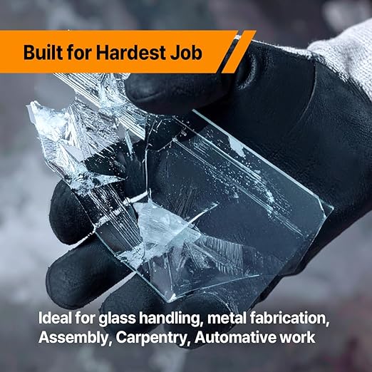 DEX FIT Level 5 Cut Resistant Gloves Cru553, 3D-Comfort Stretchy Fit, Power Grip, Professional Grade, Thin, Touch-Screen Compatible, Durable, Machine Washable; Black M (8) 1 Pair