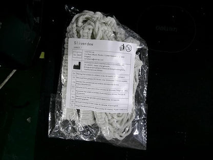 Macrame Plant Hanger, 2 Pack Boho Hanging Planters Baskets for Indoor Plants Decorative Braided Cotton Rope Flower Pot Holder with Metal Hook Rings for Outdoor Home Decor, No Tassels, Ivory, 20 Inchs