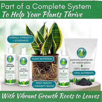 Organic Indoor Plant Soil – Enhanced Drainage & Optimal Nutrient Content for Healthy Roots & Fast Growth | Made in USA | Large 7.5L Bag