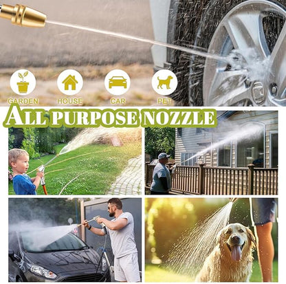 Garden Hose Nozzle Sprayer High Pressure Garden Hose Nozzle Heavy Duty Water Sprayer for Garden Spray Patio Outdoor Washer Pet Shower Car Wash attachment