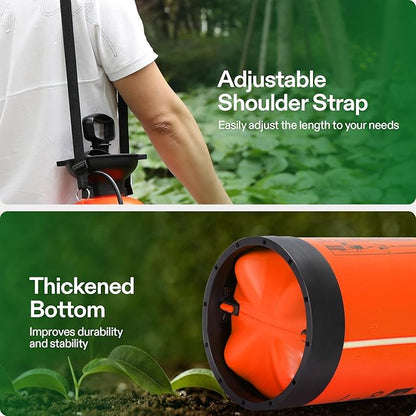 VIVOSUN 1.35-Gallon Pump Pressure Sprayer, Pressurized Lawn & Garden Water Spray Bottle with Adjustable Shoulder Strap, for Spraying Plants, Garden Watering and Household Cleaning