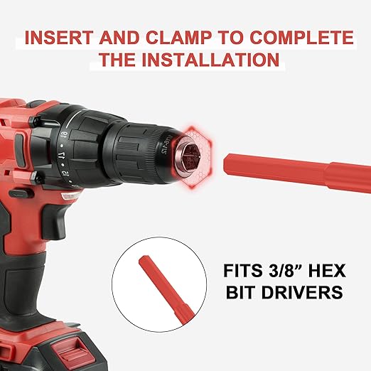 SYITCUN Auger Drill Bit for Planting - 2" X 32" Heavy-Duty Garden Spiral Drill Bit - Bulb Planter & Post Hole Digger - 3/8" Hex Drive