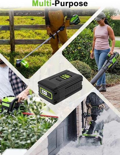 IEFUU 60 Volt 5000mAh Battery Compatible with Greenworks 60V Battery, Compatible with Green Works 60V Cordless Power Tool Rechargeable 5.0Ah Lithium-Ion Batteries, Compatible with Greenworks Pro