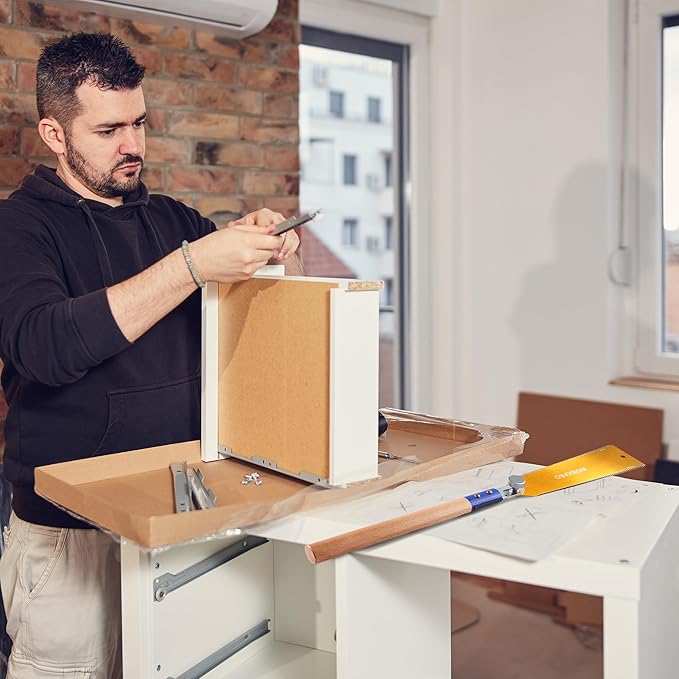 WORKPRO 10 Inch Japanese Pull Saw, Double-Edged Hand Saw for Wood Cutting with 7-9&18 TPI, SK5 Flexible Blade Flush Cut Saw with Non-Slip Beech Handle, Perfect Woodworking Tool Gift