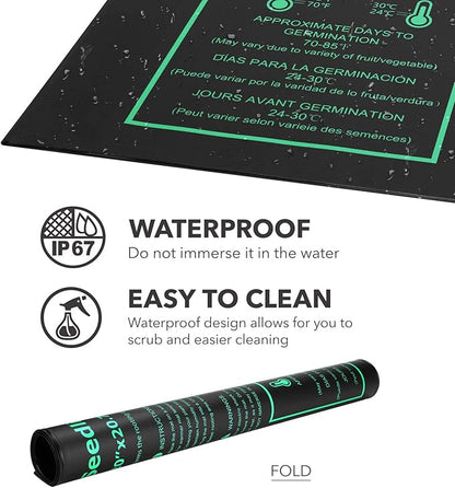 BN-LINK Seedling Heat Mat Heating Pad 20" x 20.75" with Digital Thermostat Controller Combo Set Waterproof for Indoor Seed Starting and Plant Germination