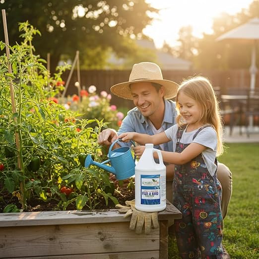 GS Plant Foods Liquid Fish & Kelp Fertilizer (1 Gallon) – Organic Material Review Institute Listed Natural Plant Food for Home Gardens, and Vegetables