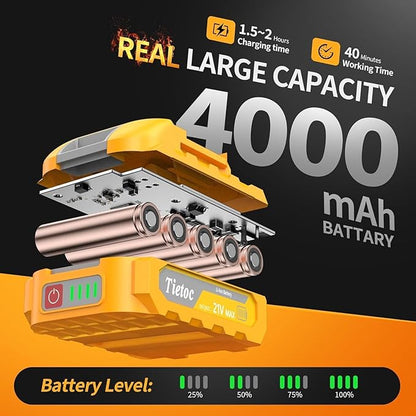 Tietoc Chainsaw, Electric Mini Chain Saw Cordless Power Hand Saw with 4000mAh Battery and Oil System for Tree Trimming & Wood Cutting, Garden Tools Gift for Men Dad Husband Gardener | 6 Inch