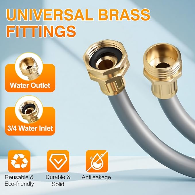 AXTRIM 100 ft x1/2 in Retractable Garden Hose Reel, Premium Wall Mounted Water Hose Reel with 10-Pattern Spray Nozzle, Any Length Lock, Slow Return System, 180° Metal Swivel Bracket, Anti-UV