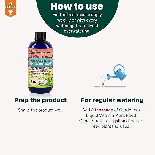 Gardenera Plant Growth Superfood for ZZ Plants with 18 Essential Vitamins & Minerals - Organic Plant Food Fertilizer - Micro-Fungi and Bio-Organisms for ZZ Plant Care & Growth Enhancement - 8oz