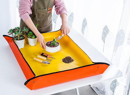 Josteve Plant Repotting Mat, 5Pcs Succulent Tools Mini Garden Small Gardening Tools Indoor, Pruning Shear Gardening Scissor, Hand kit for Bonsai, Cactus, Fairy, Houseplant Transplanting, Seedling