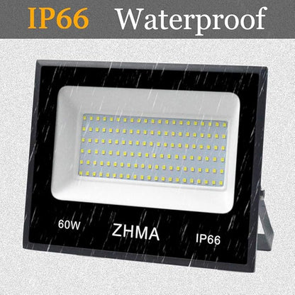 3 Pack 60W Led Flood Light, Outdoor Spotlight, Super Bright Work Light with Plug, IP66 Waterproof (White Light), 5400lm, 6500K, Garage, Backyard, Security Lights Outdoor