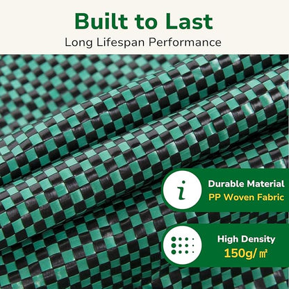 GreatBuddy Lawn Bag, 40 Gallon Yard Waste Bags, Heavy Duty PP Garden Leaf Bags for Leaves, Grass and Debris, Reusable & Foldable Leaf Collector with Handles, Wide Opening and Self-stand Design, 2 Pack