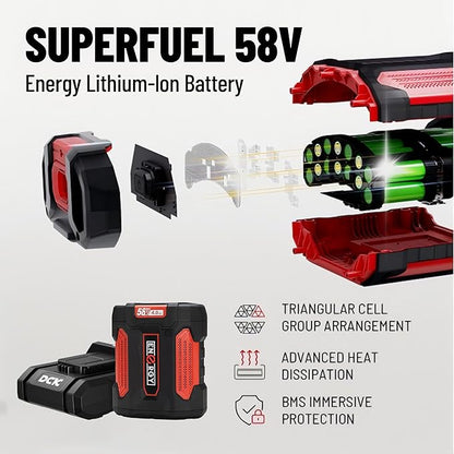 58V Cordless Chainsaw Electric Brushless Chain Saw, 16 Inch Battery Powered Chainsaw with 4.0Ah Battery and 5A Charger for Wood Cutting, Light Felling, Limbing, Firewood, Pruning (KDCS58161BDM)