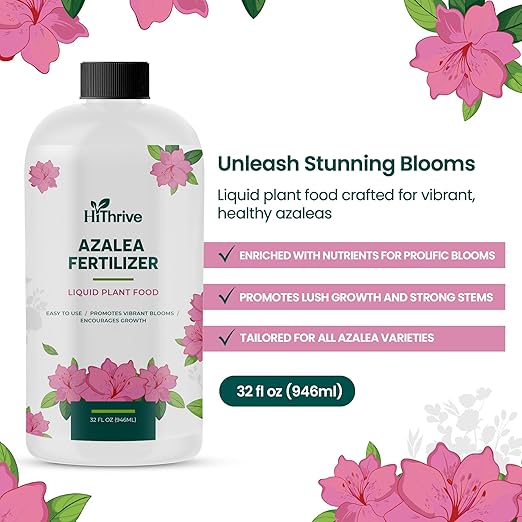 32oz Azalea Fertilizer Outdoor - Makes 32 Gallons of Azalea Plant Food, Liquid Fertilizer for Acid Loving Plants - Flower Food for Vibrant Blooms, Greener Leaves, Healthy Growth & Resilient Roots
