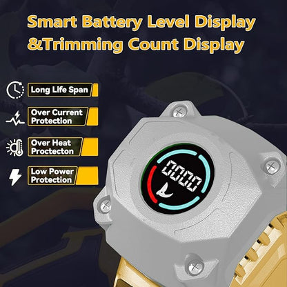 Electric Pruning Shears Cordless Compatible with DeWalt 20v Battery,2 Inch Brushless tree trimmer,Garden Pruners Tool with LCD Display & SK5 Blades(Tool Only,No Battery)001