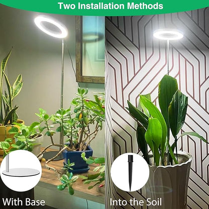 Grow Lights for Indoor Plants, Full Spectrum Plant Lights for Indoor Growing, 9.8"-37.4" Height Adjustable Desk Grow Lamp with Auto Timer 6/12/16Hrs, 3 Optional Spectrums, 5 Brightness,2 Pack