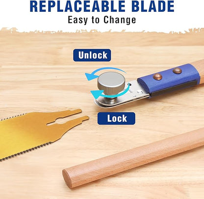 WORKPRO 10 Inch Japanese Pull Saw, Double-Edged Hand Saw for Wood Cutting with 7-9&18 TPI, SK5 Flexible Blade Flush Cut Saw with Non-Slip Beech Handle, Perfect Woodworking Tool Gift