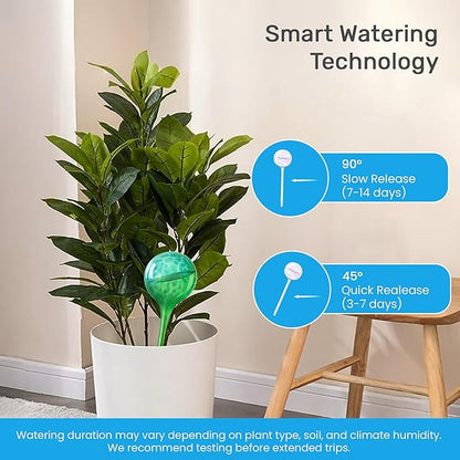 LGL Plant Watering Globes - Automatic Self Watering Globes. Decorative Self Watering Planter Inserts. Self Watering Spikes to Support Plant Health. 6 Pack x 100ml