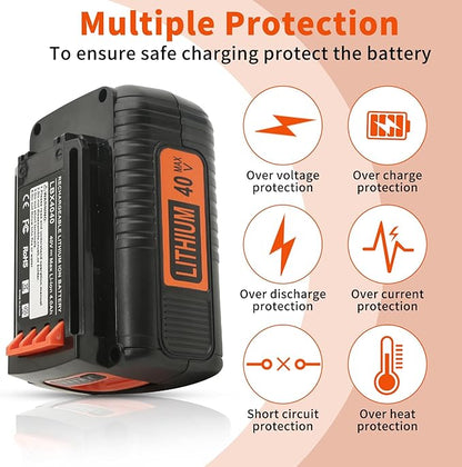 40V 4.0Ah Lithium Battery for Black and Decker 40 Volt /36v Max Weed Eater Lawn Mower Trimmer Batteries Compatible with LBX2040 LBX1540 LBXR2036 LBXR36 LBX2540 LBX2240 Battery Pack