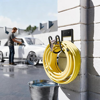 Garden Hose Holder Wall Mount - Water Hose Hanger Heavy Duty Hose Rack for Extension Cords Vacuum Hose
