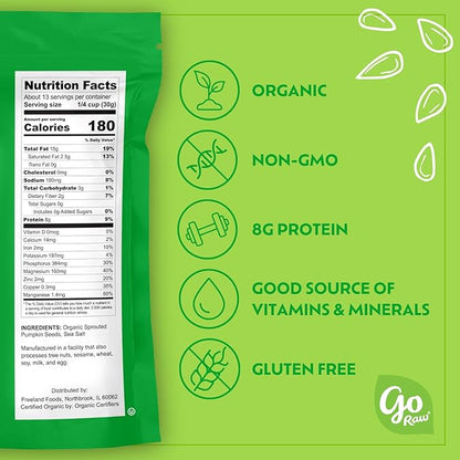 Go Raw Organic Sprouted Pumpkin Seeds, 14 Oz