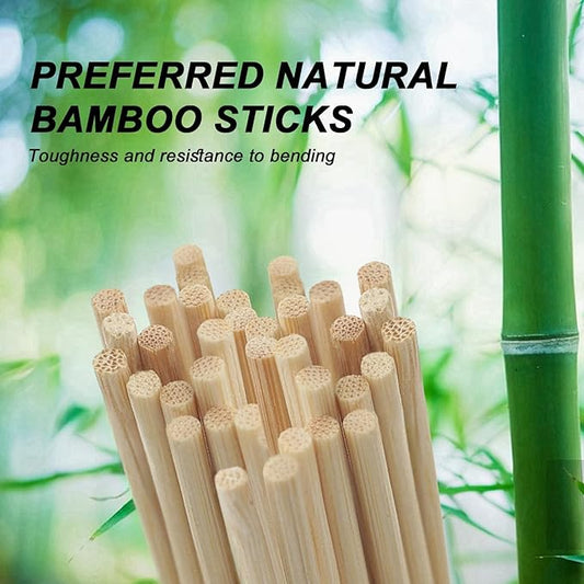 12 inch Natural Bamboo Skewers for Grilling，Chocolate Fountain，Kabob，Crafts，Barbecue，Flower Bouquet， Bouquet Wrapping Paper. Diameter=4mm. More Size Choices 6"/8"/10"/12"/36"(100 PCS)