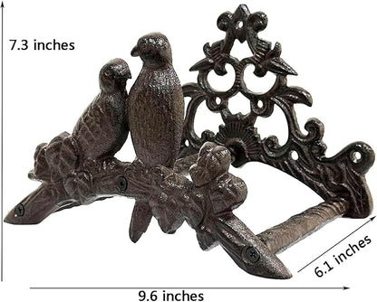 Garden Hose Holder Cast Iron Heavy Duty Water Hose Hanger, Outside Wall Mount, Solid Metal Decorative Rack/Organizer/Stand, Easy to Install, Hold Up to 50/75/100 ft (2 Birds)