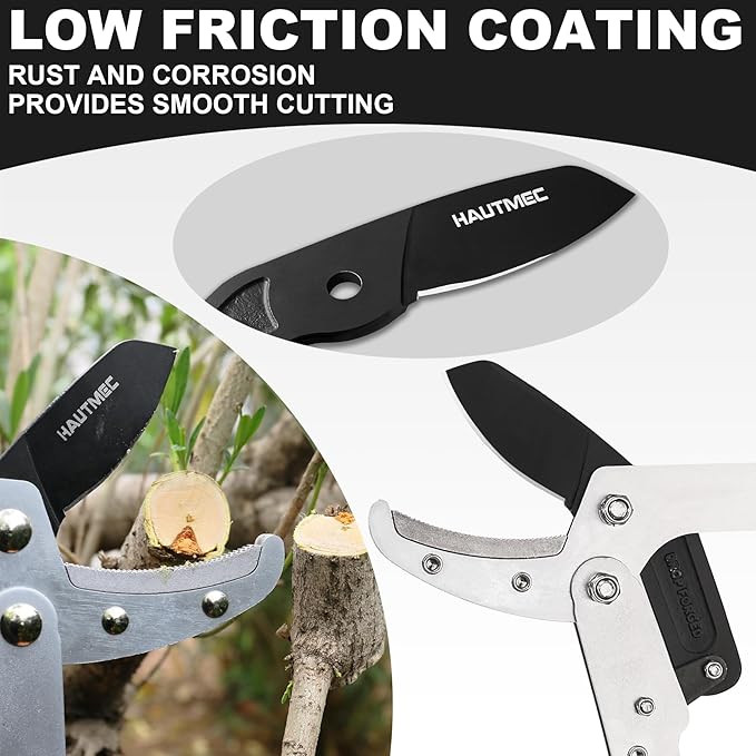 HAUTMEC Replacement Blade for Telescopic Anvil Loppers HT0149, CR-V Steel, Low-Friction Teflon Coating, HT0460