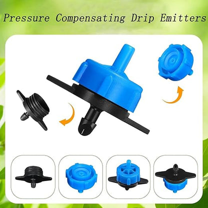 QAZXCDEW- 60 Pcs Drip Irrigation Emitters 1/2 GPH drip emitter 3 Sizes 3 Color for Precise Watering Efficient Agricultural Irrigation Systems(1/2Gph 1Gph 2Gph Drip Irrigation Emitters Each 20